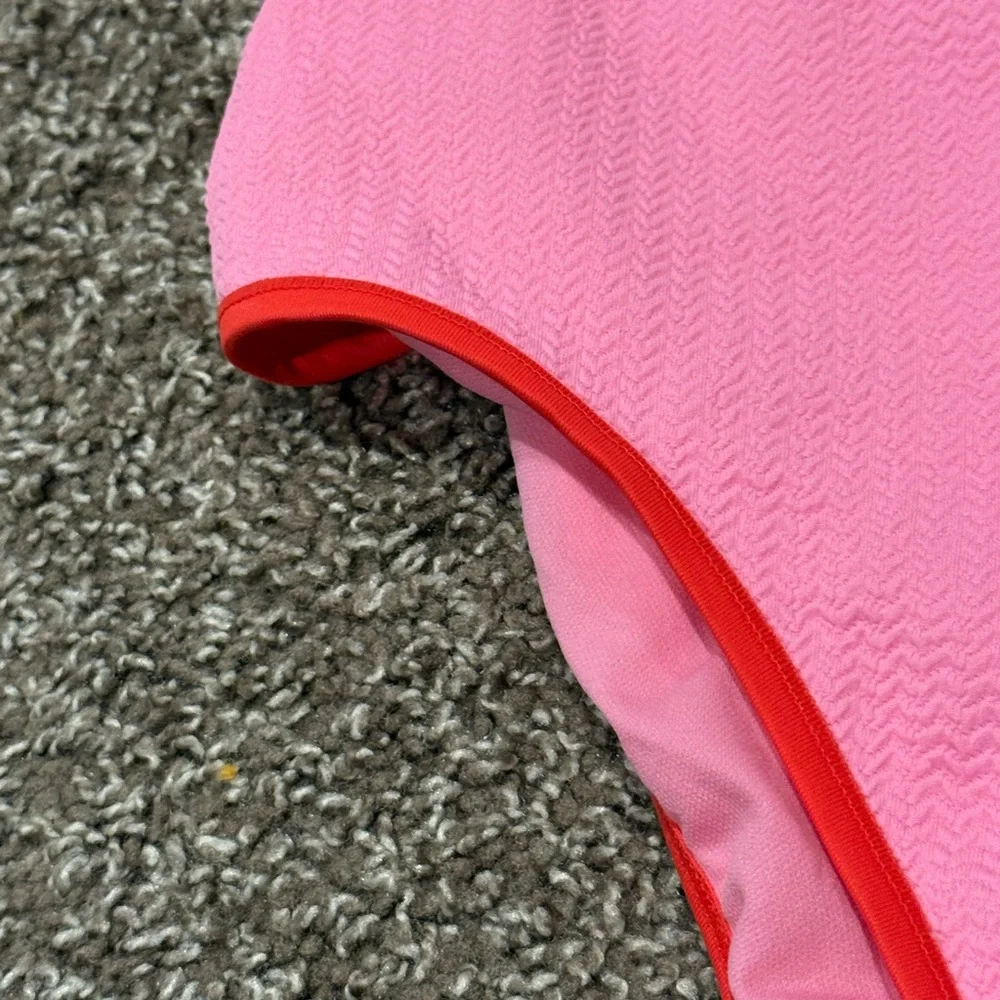 wild fable Pink One-Piece Swimsuit with Red Trim